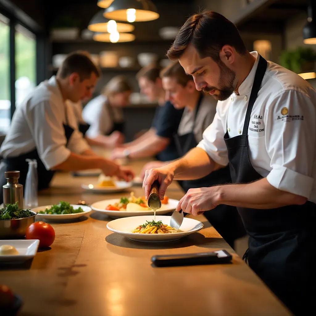 Cooking demonstration setup